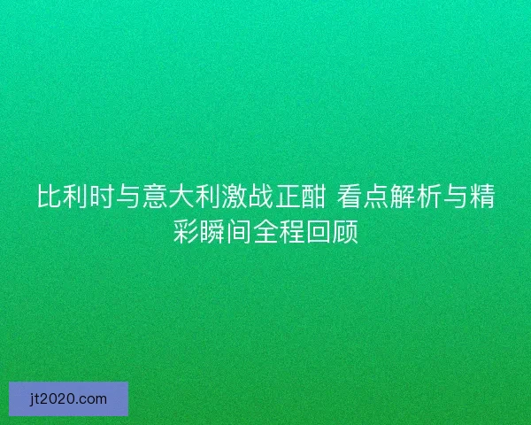 比利时与意大利激战正酣 看点解析与精彩瞬间全程回顾
